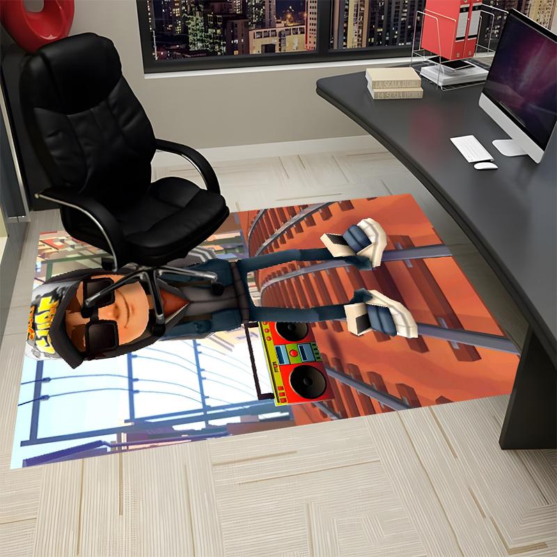 Ковер с принтом Subway Surfers, Коврик для офисного кресла, Гостиной, Спальни, Кухни. Декор, Подарки.