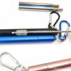 1 комплект многоразовых телескопических соломинок, портативный, из нержавеющей стали, с футляром для переноски, экологически чистый, легко чистится, соломинка