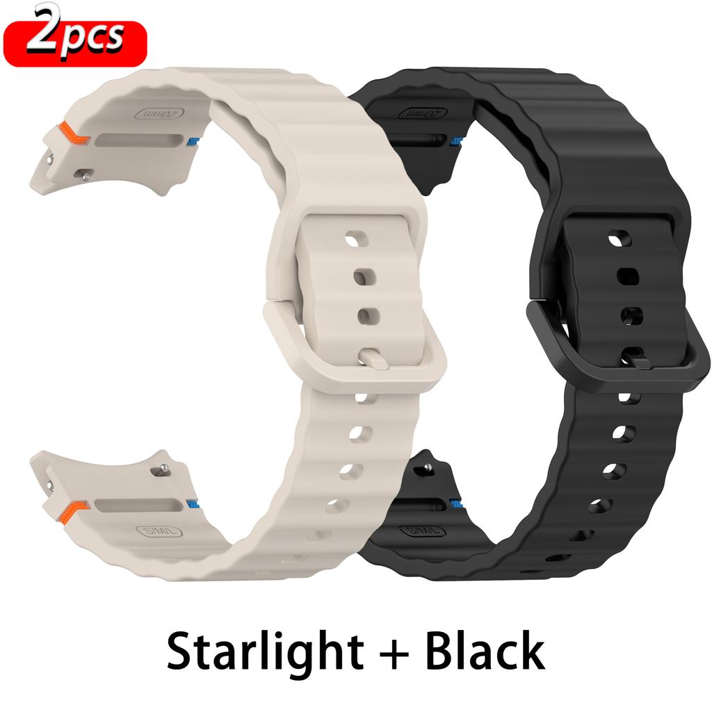 Straps for Samsung Galaxy watch 7/FE/5 Pro/4/6/6 classic 44mm 40mm 45mm Silicone sport belt bracelet correa Galaxy watch 7 Band