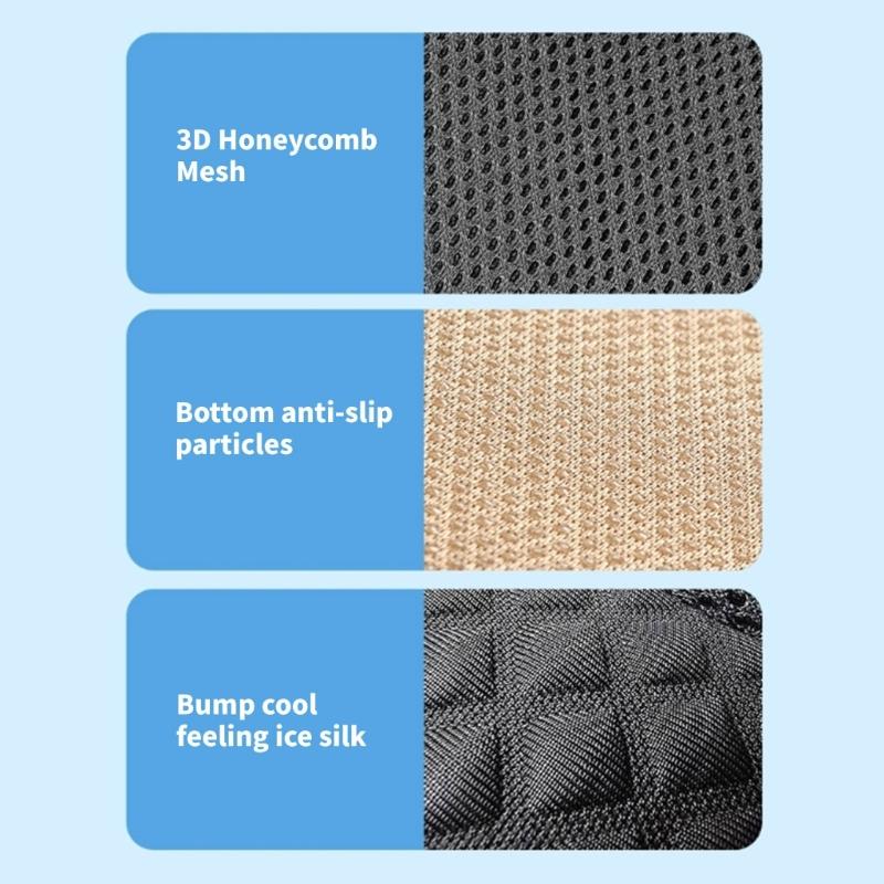 Car Seat Coolers Pad 5 Strong Fans 15 Second Rapid Cooling Vehicle Seat Coolers for Drivers Passenger Homes Office Use