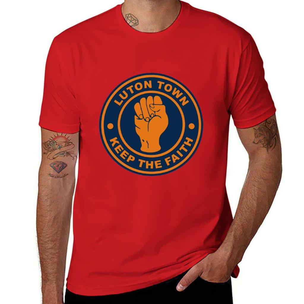 Luton Town keep the faith T-Shirt customs cute tops anime mens t shirts casual stylish