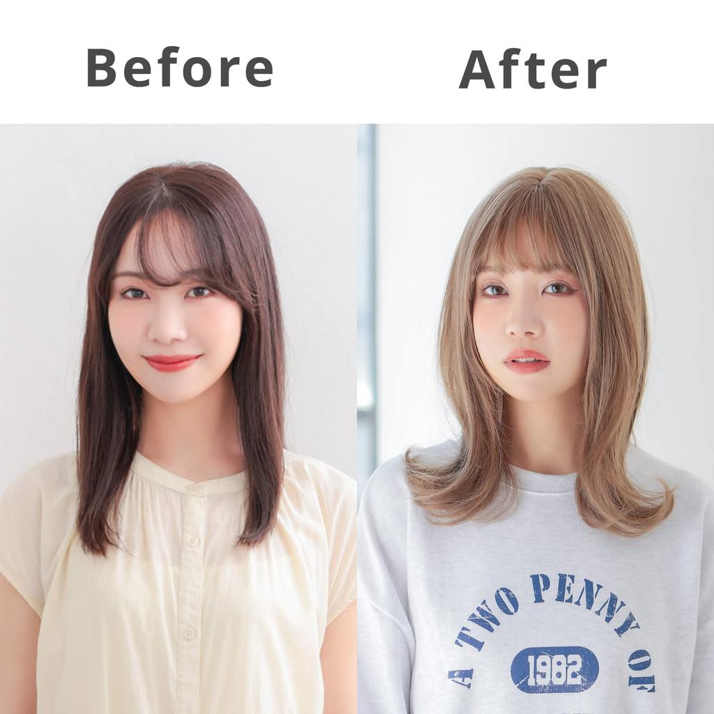 AQUADOLL Medium Wig, Long, Outward-Flipped, Full Wig, Blonde, One Size Fits Most, SBR, See-Through Brown, wg337SBR