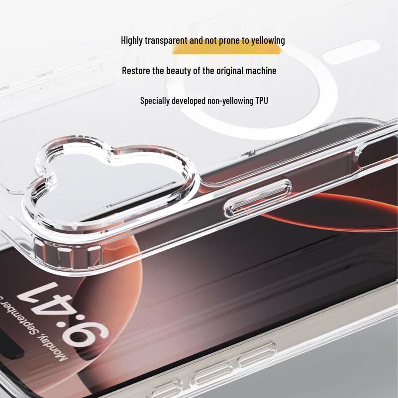 Прозрачный чехол Jingdong Crafted с MagSafe и подставкой для iPhone 16