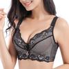 Кружевной Большой Размер Маленькая Грудь Утолщенный Пуш-ап Жир ММ Тонкая Чашка Тонкий Пуш-ап Бюстгальтер Регулируемое Сексуальное Нижнее Белье