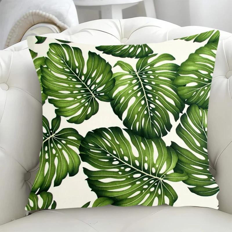Luxury Home Decor Pillow Cover Living Room Sofa Cushion Cover Tropical Rainforest Grass Pattern Cushion Cover