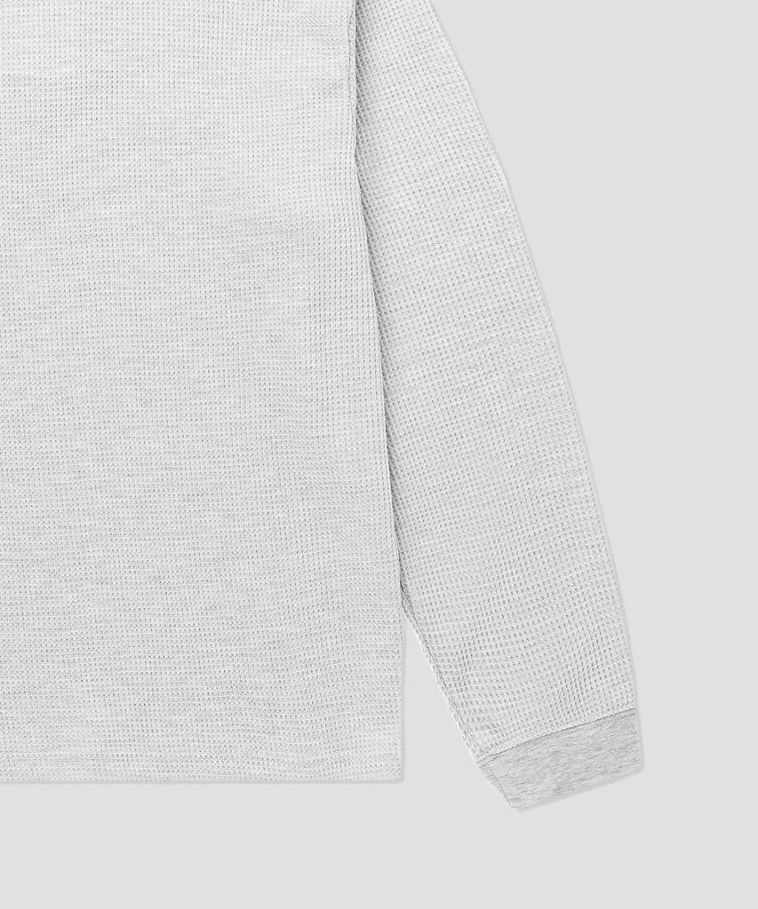 DICKIES Regular Fit Waffle Long Sleeve White Melange