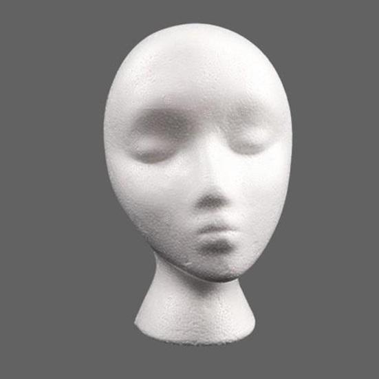 Легкая пенопластовая голова манекена, очки, гарнитура, парик, стенд, женская модель головы, форма для показа шляпы