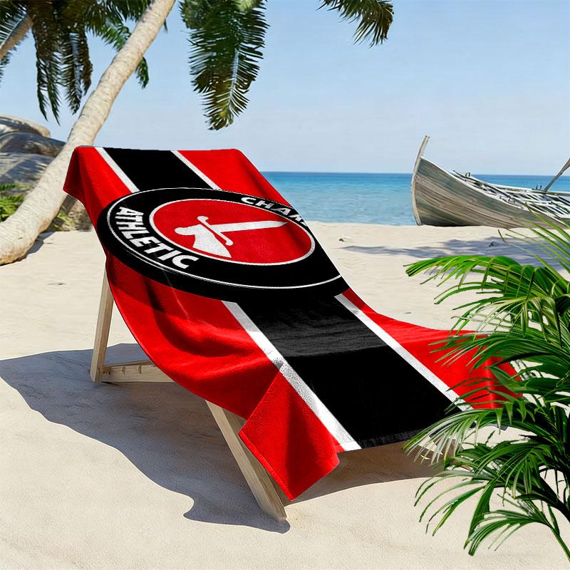 Пляжное полотенце Charlton Athletic FC, Большое, Мягкое, Быстросохнущее, для Пляжа, Кемпинга, Плавания