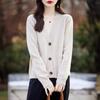 Вязаный свитер свободный ранняя осень новый женский свитер куртка короткий утолщенный женский высококлассный ленивый ветер кардиган