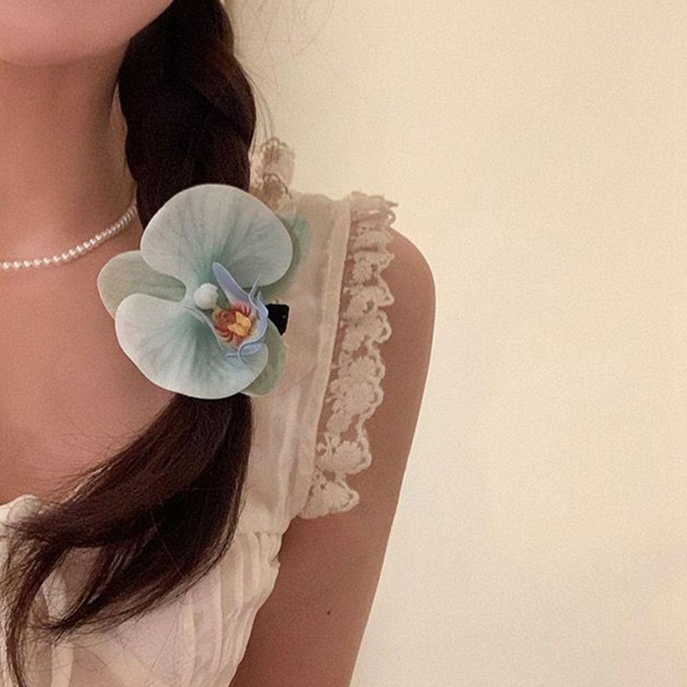 Butterfly Orchid Orchid Flower Hairpin Pearl Girl Hair Clip Sweet Flower Hair Clip Women