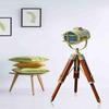 71.12 Cm Nautical Antique Finish Spot Search Light Mini Table Lamp with Brown Tripod
