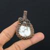 Howlite Pendant, 999 Copper Wire Wrapped Gemstone Jewelry, Handmade Pendant, For Thanksgiving