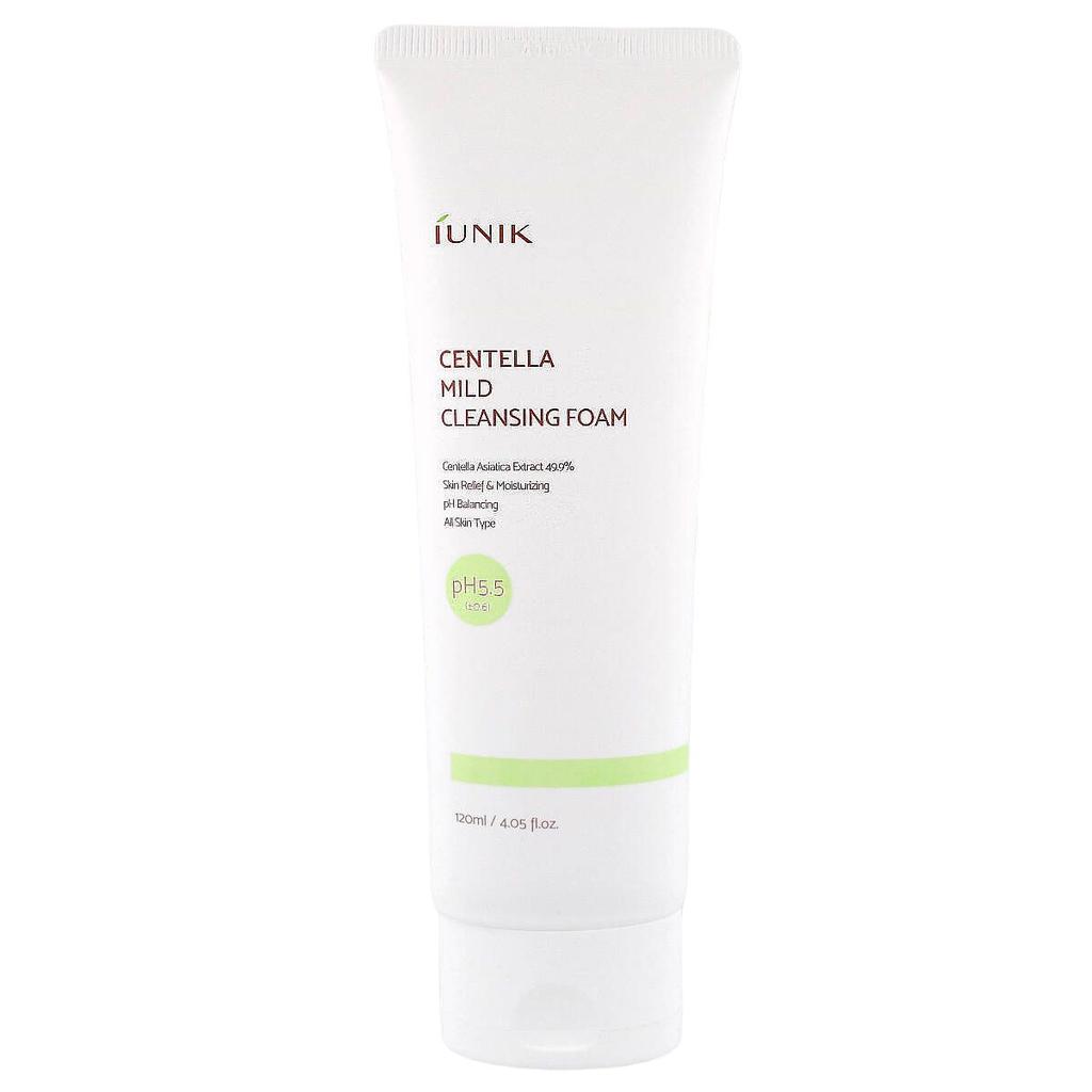 IUNIK Centella Mild Cleansing Foam,120ml - Мягкая пенка для умывания с центеллой азиатской