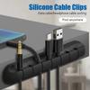 Cable Organizer Silicone USB Cable Winder Desktop Management Clips Cable Holder For Mouse Headphone Wire Organizer Protector