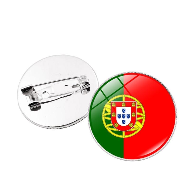 Красочные металлические значки-флаги Стильные значки с национальными флагами Портативные значки на лацкан рубашки Модные броши Аксессуар
