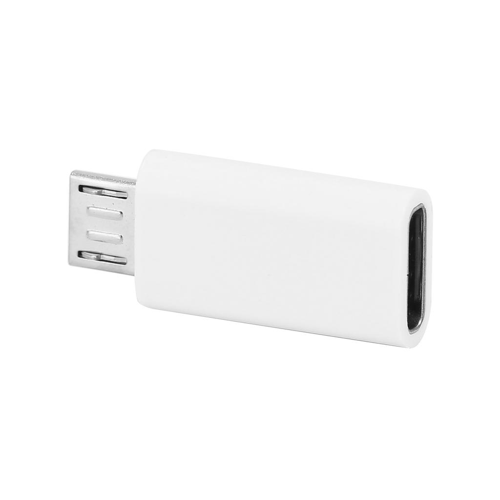 TypeC Female To Micro USB Male Transfer Adapter Convert Connector Fast Charging(White )