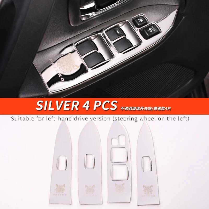 Для Mitsubishi Pajero аксессуары v93v97v98 крышка кнопки стеклоподъемника из нержавеющей стали Pajero Montero модифицированный интерьер