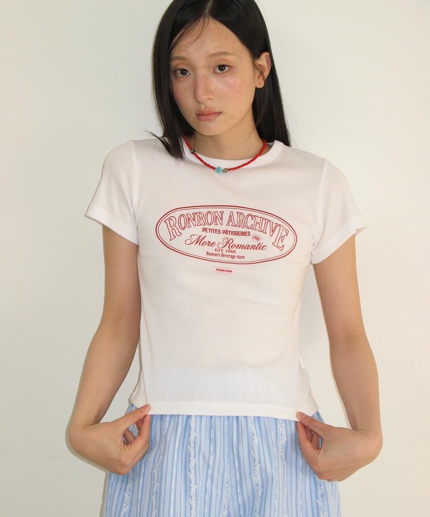 RONRON Rr Archive Slim Fit T Shirt White