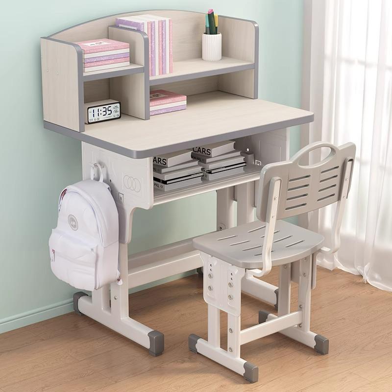Детский комплект письменного стола и стула, регулируемый по высоте, сверхпрочный, вместительный, стул для учебы с крючком для школьной сумки 45 х 70 см