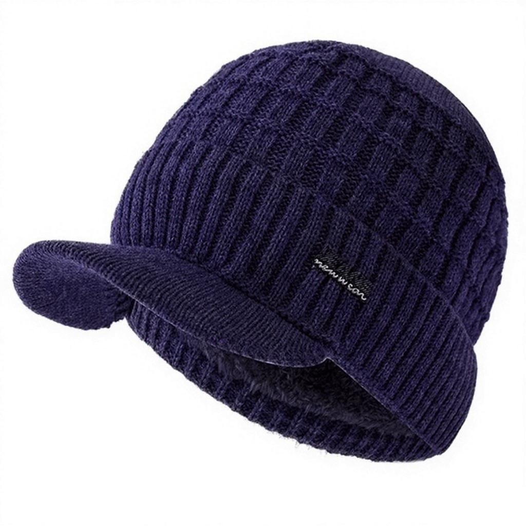 Unisex Winter Hat Plush Fleece Lined Warm Cap Stylish Soft Beanie Hat For Men Women Outdoor Knitted Hat