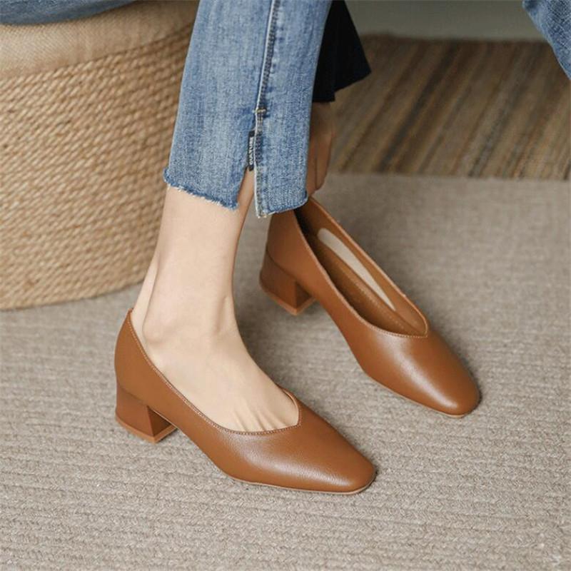 Модная женская элегантная летняя французская обувь Мэри Джейн с квадратным носком и высоким каблуком, женская ретро-повседневная обувь на низком каблуке с мягкой подошвой