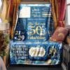 Golden 50Th Celebration Blanket Durable Comfort For Sofa Couch Office Bed Picnics Ideal For All Seasons Stylish Decor Perfect Gift For Relatives And