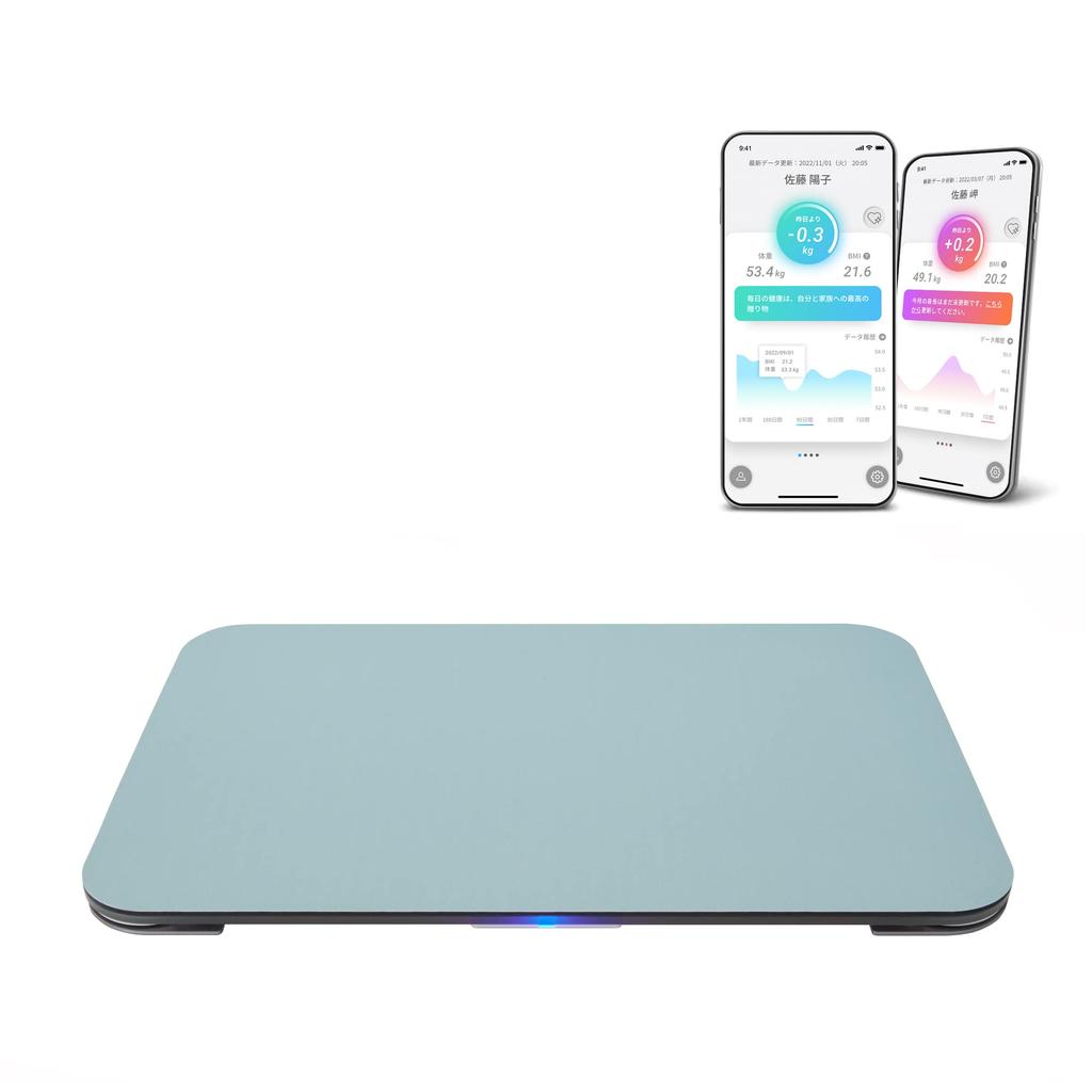 Smart Bath Mat Weight Scale Model Green Stand On It After Taking a Weight Soft Diatomaceous Earth Bath with Diet Issin [Smartphone-linked/Just Bath,