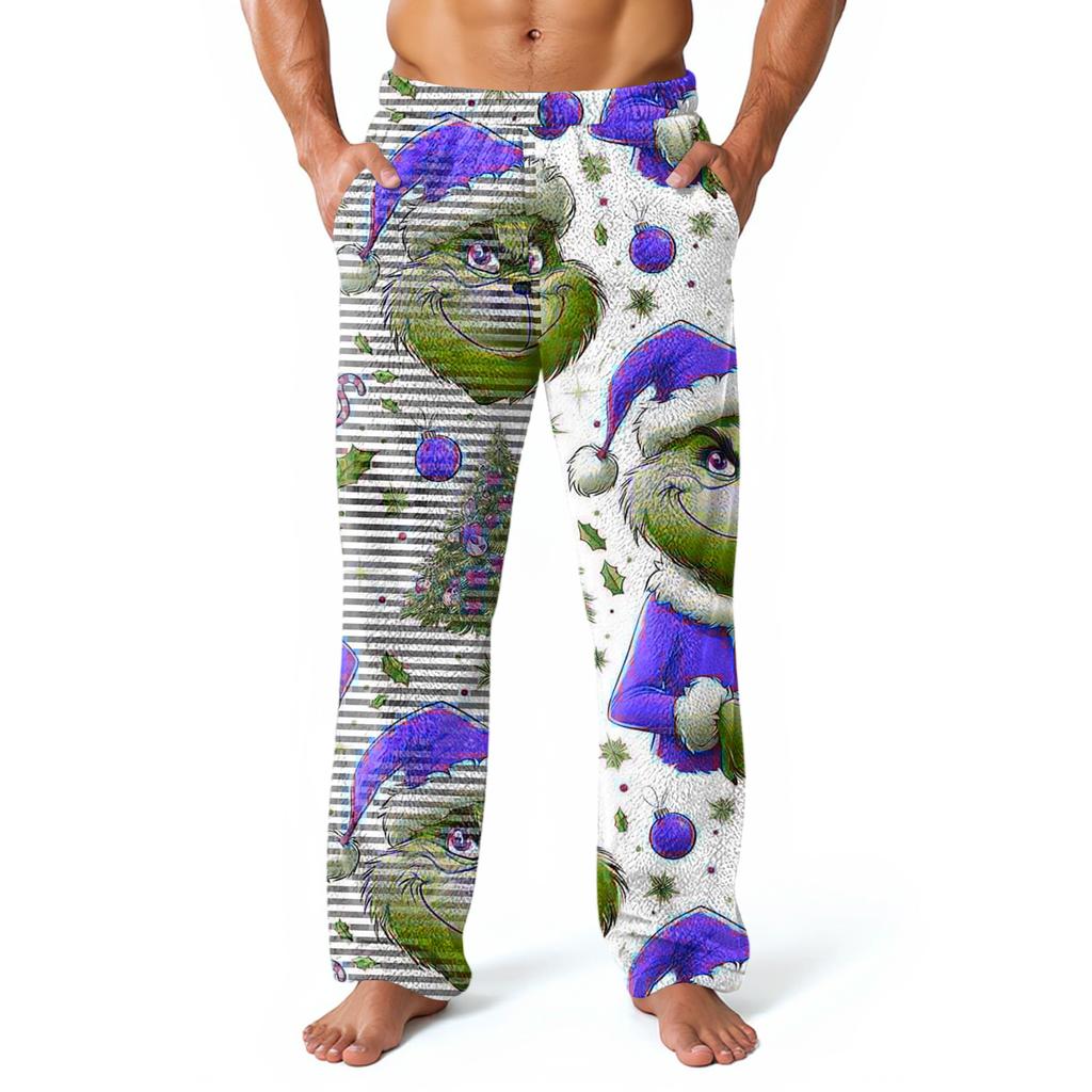 Men's Allover Printed Home Pants Sleeping Pajama Pants Long Pants Pajama Pants