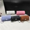 Large Capacity Diamond Lattice Embroidery Line Fashion Chain Temperament Ride Crossbody Shoulder Small Square Bag For Women