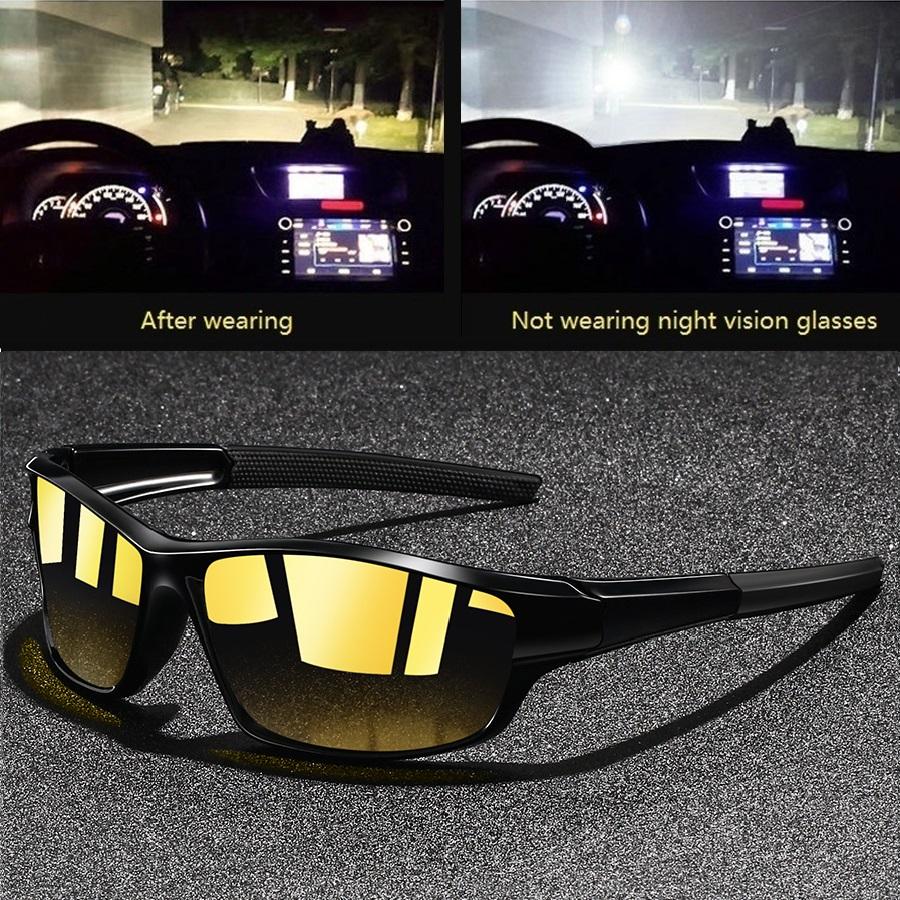 Fashion Vintage Driving Fishing Unisex Night Vision Glasses Reduce Visual Fatigue Lens Anti-Glare Anti Reflective UV400 Eyewear