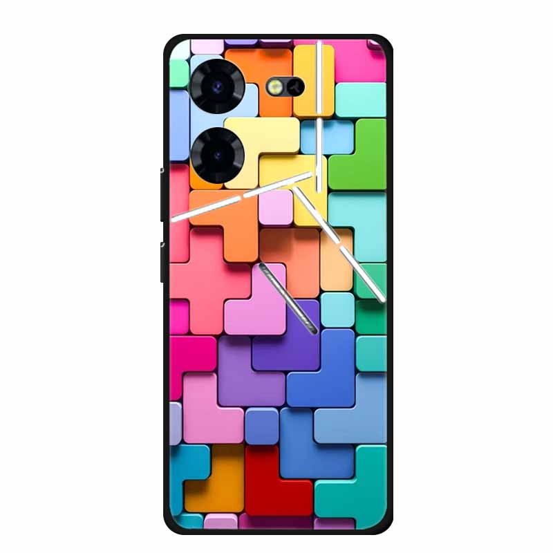 Роскошный Чехол для Tecno Pova 5 Pro 5G ТПУ Мягкий Силиконовый Задний Чехол для Tecno Pova5 Pro 2023 LH8n Чехлы для Телефона Милый 6.78" Новый чехол