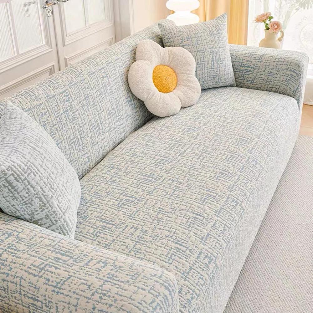 Plus Size Adjustable Elastic Sofa Cover Space Cotton Plaid On the Sofa Seat Cover Thick Sofa Covers for Living Room Couch Covers