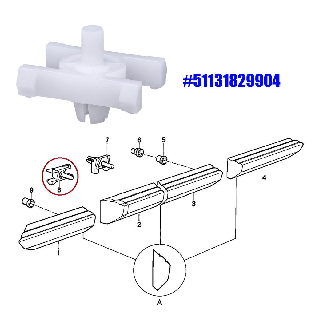 51131829904 Зажимы для молдингов боковой части кузова ДЛЯ BMW 3 5 Серии E21 E30 E36 E46 E90 E91 E92 E93 E12 E28 E34 E39 E60 E61
