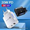 Двухпортовое USB-зарядное устройство PD20W, стандарт США - Быстрая зарядка для iPhone и устройств Apple
