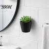 Space-saving Wall Decor 3D Printed Planter, Hanging Indoor Flower Pot for Green Plant Display Succulents, Minimalist Black Holder Home Office Creative