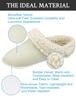 Endoto Fluffy Fleece Lined Insole for Crocs, Warm and Warm Fur-Lined Socks, Unisex (Color: Beige, Size: 22cm)