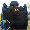 Camper Tailgate Protector with Hooks for Outdoor Shower Curtain