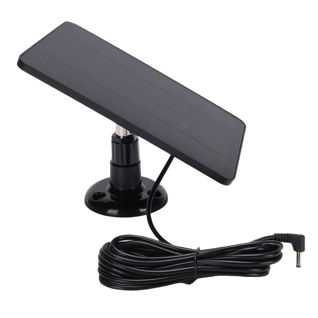 Security Camera Solar Panel Energy Saving High Effciency 4W Solar Panel Charger with Bracket for Outdoor Black