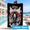 Custom Name Horror Holiday Mashup Beach Towel Microfiber Beach Towel, Lightweight and Quick-Dry, for Summer Travel, Swimming Pool Gift