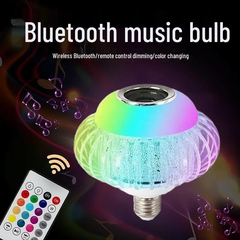Bluetooth LED Музыкальная Лампочка: 7-цветная светодиодная подсветка для колонки с пультом дистанционного управления для сцены и создания атмосферы