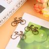20pcs Metal Bicycle Shape Paper Clips Coffee Color Bookmark Office School Stationery Clip