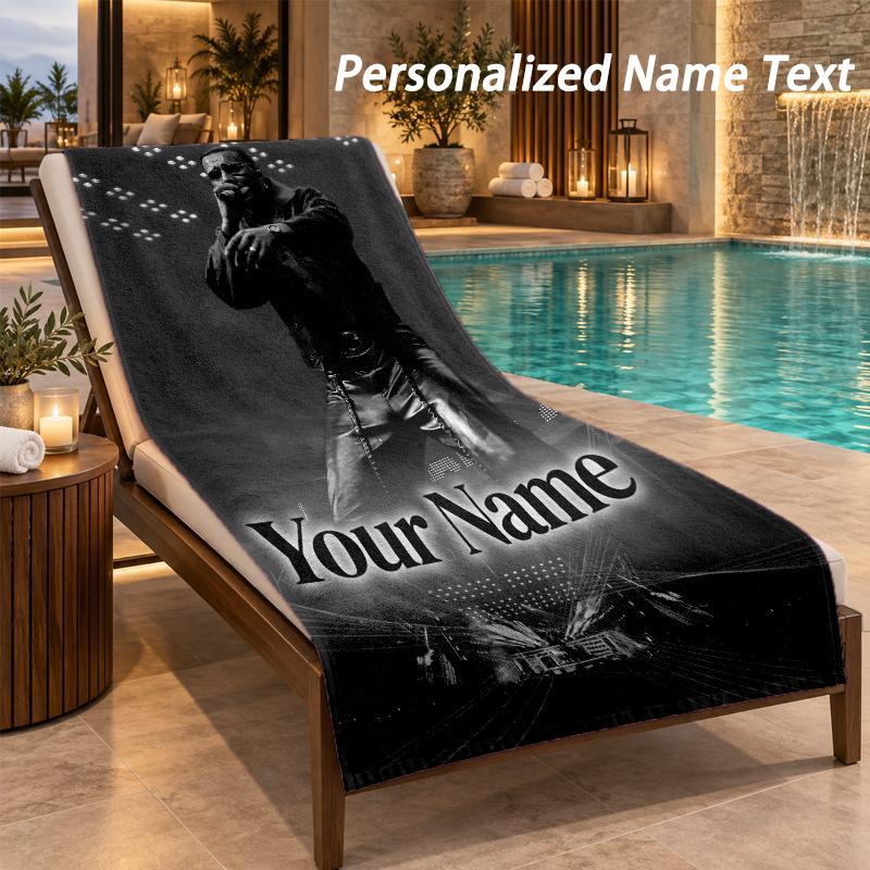 Apache 207 Custom Name Beach Towel Large Soft Towel for Indoor Bathroom Outdoor Beach
