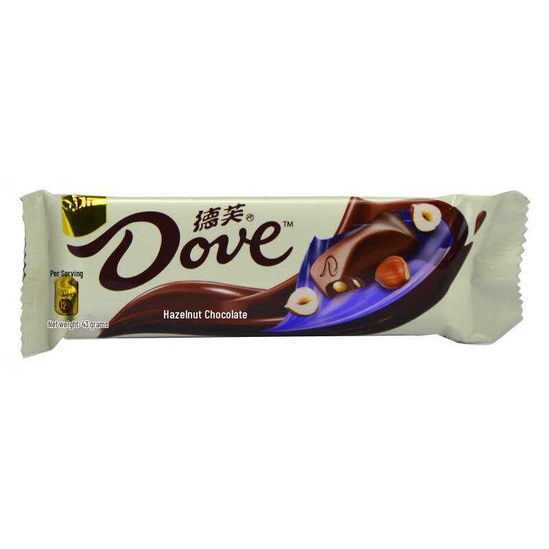 DOVE Шоколадные батончики с фундуком, упаковка 12 штук