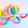 Цветной силиконовый браслет Сенсорный для снятия тревоги при аутизме для взрослых Игрушка-поппер с пузырьками Простая игрушка-ямочка Антистресс Игрушки для снятия стресса Игра