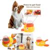 Yellow Pet Food Dispenser And Interactive Toy For Cats And Dogs With Abs Construction