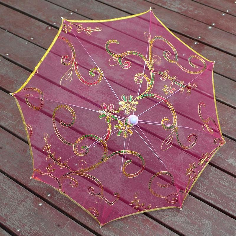 1PC Embroidered Photography Prop Toy Gifts For Girls Decorative Umbrella Dance Accessories Large Size Lace Umbrella