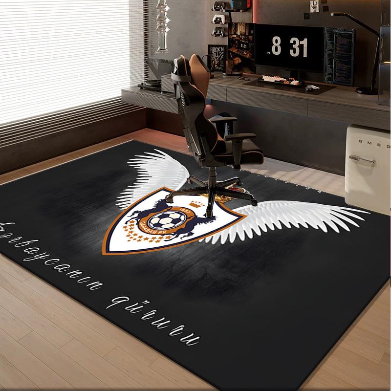 1PC rug Dynamic Qarabag Crest Design Carpet, Chair Rug,Area Rug for Office Bedroom living rooms bedroom, Doormat decor Christmas fan gifts