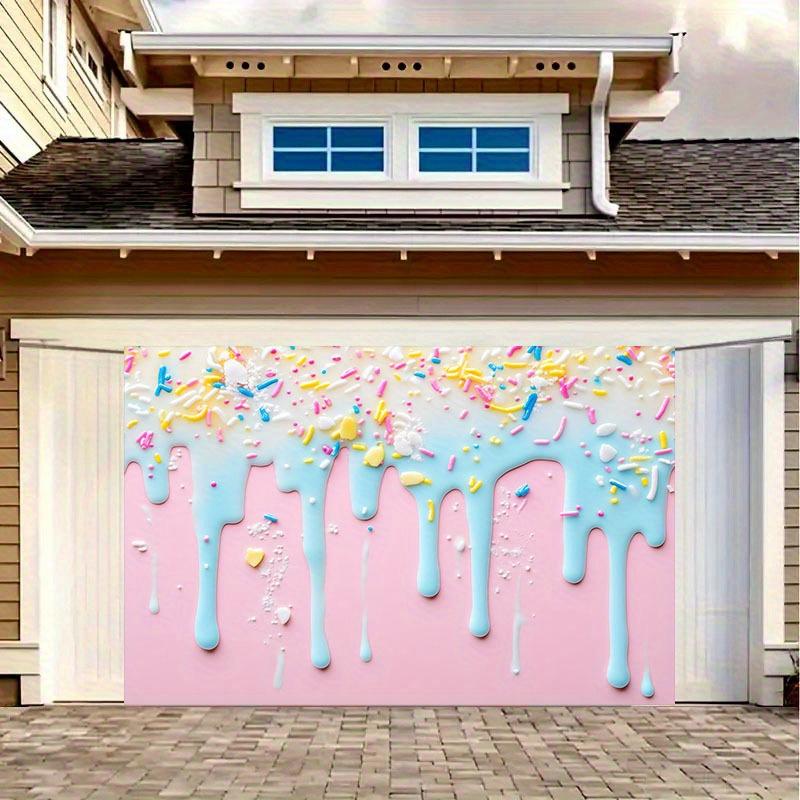 2D flat banner 1PC - Ice Cream Painted Background Fabric No Power Required for Birthday Party