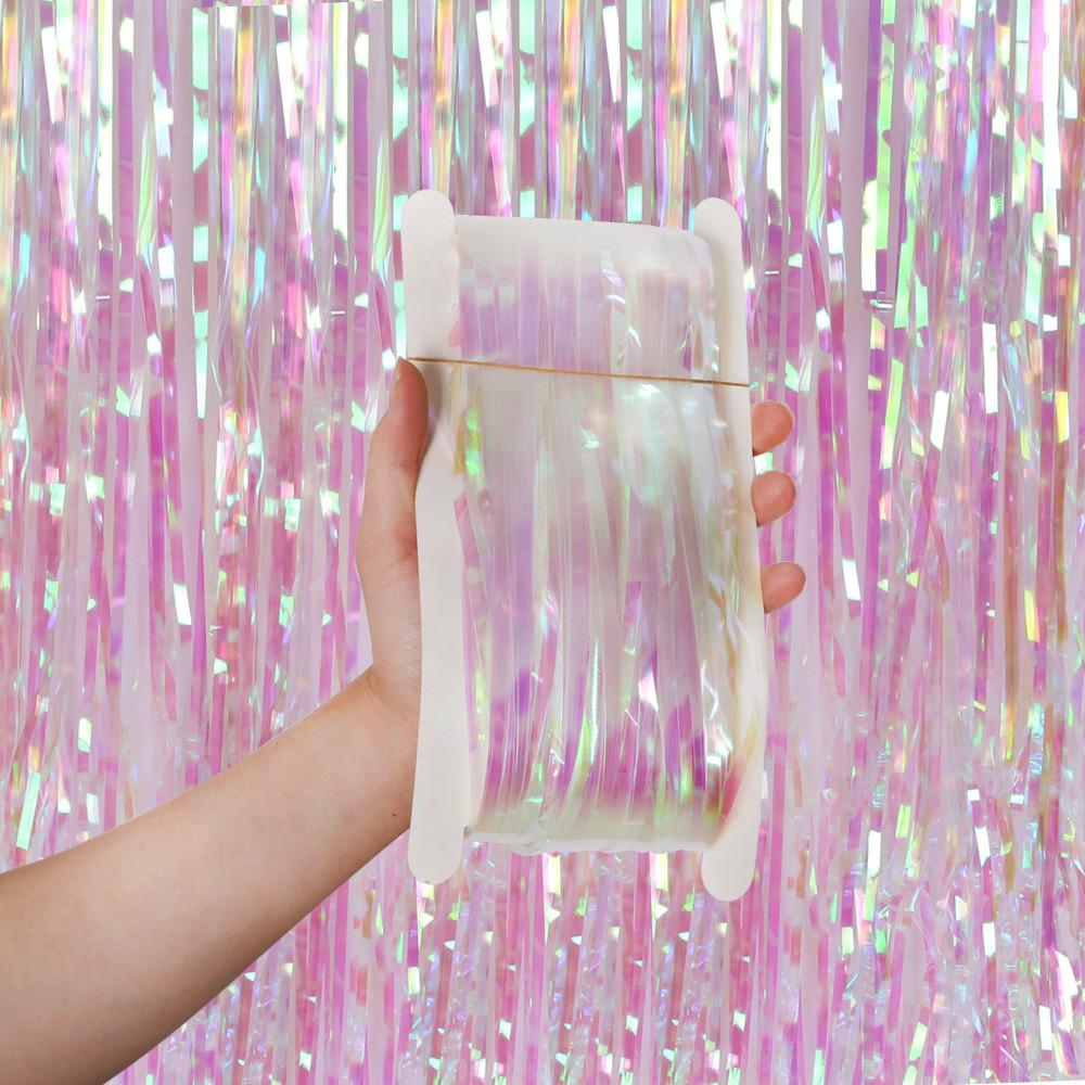 Festive 1x3 Meter Candy Colored Rain Streamer Curtain Ideal For Party And Event Setup