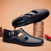 Outdoor Classic Summer Shoes Genuine Leather Men's Sandals New Fashion Handmade Casual Shoes Leisure Walk Male Hollow Out Flats
